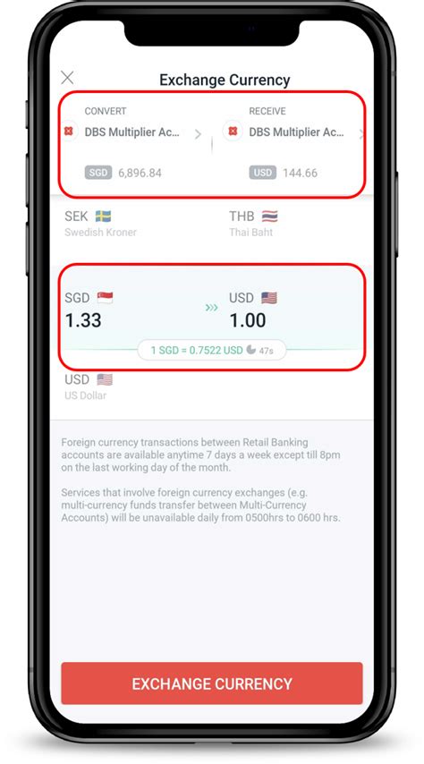 dbs multi currency exchange.